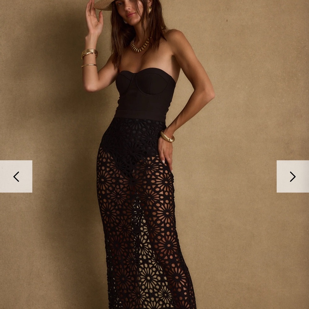 12th Tribe Black Strapless Dress
